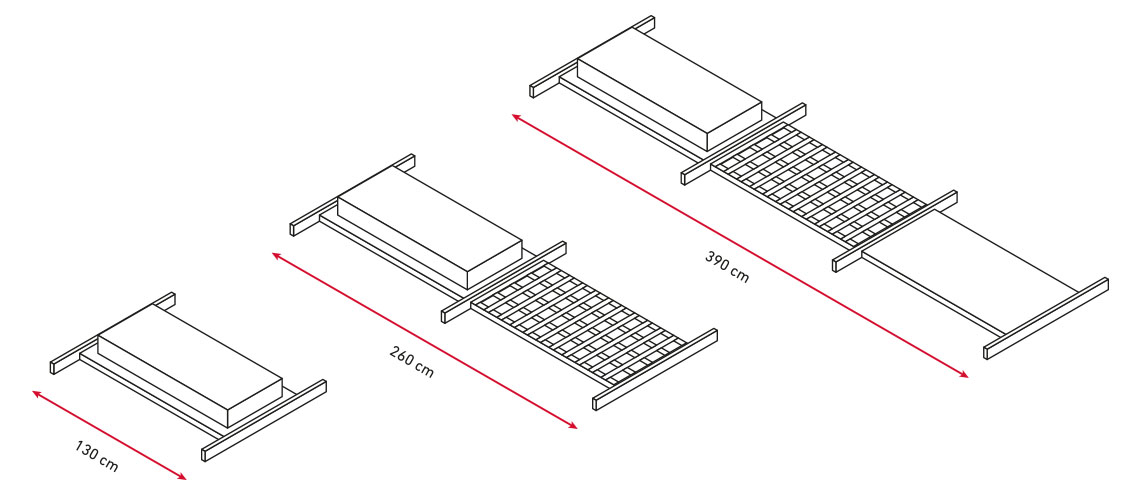 Smart storage drawing beam-it-up module storage solutions under the ceiling