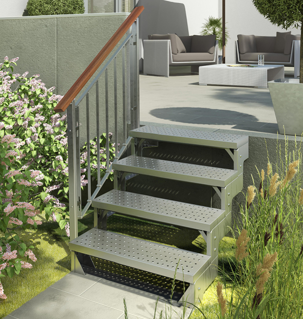 Ståltrappe GARDENTOP hultrin Black
