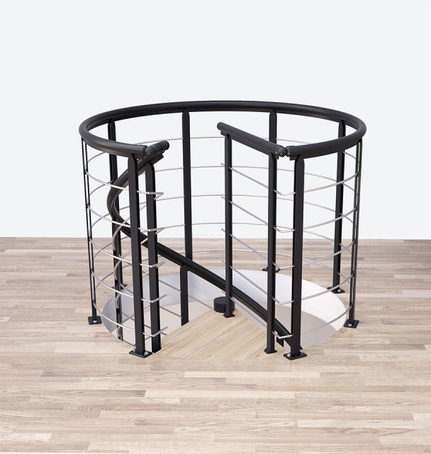 Reposgelænder DESIGN spiral/rund