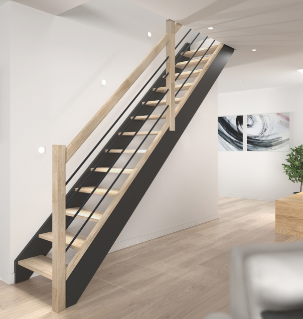 Trappe HELSINKI sort Black, RAL 9005