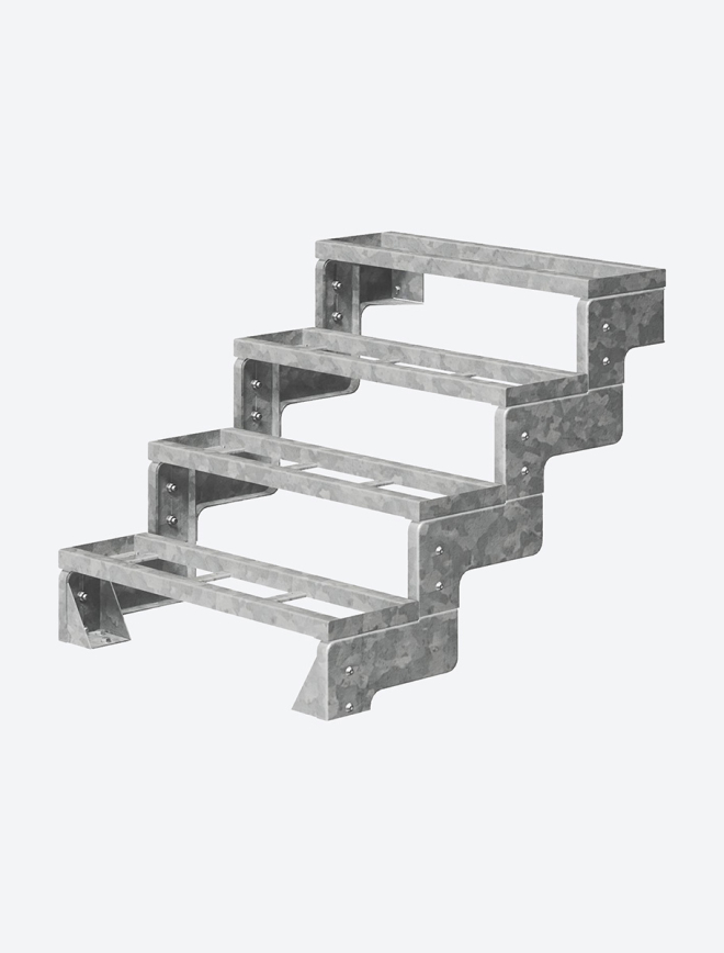 Ståltrappe GARDENTOP trinbakker Black