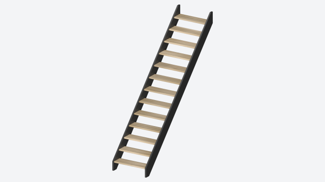 Trappe HELSINKI sort Black, RAL 9005