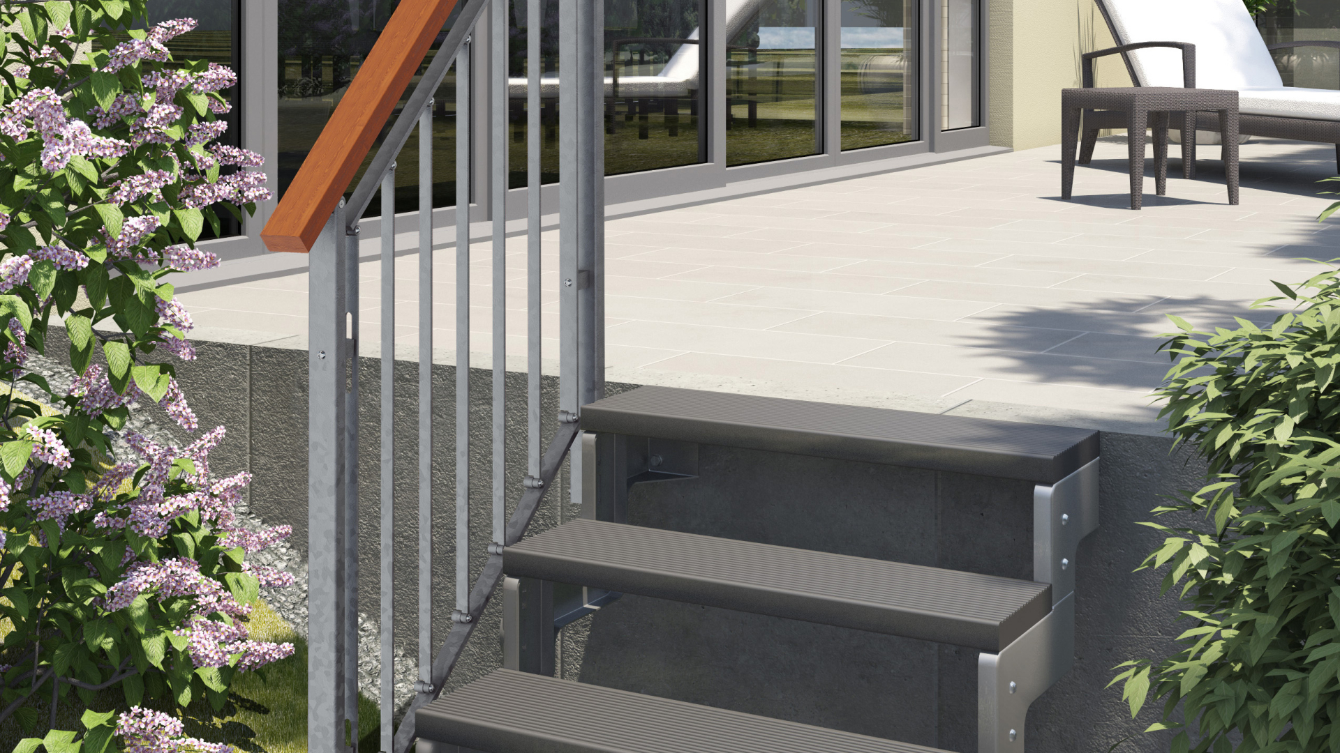 Ståltrappe GARDENTOP Trimax® Black