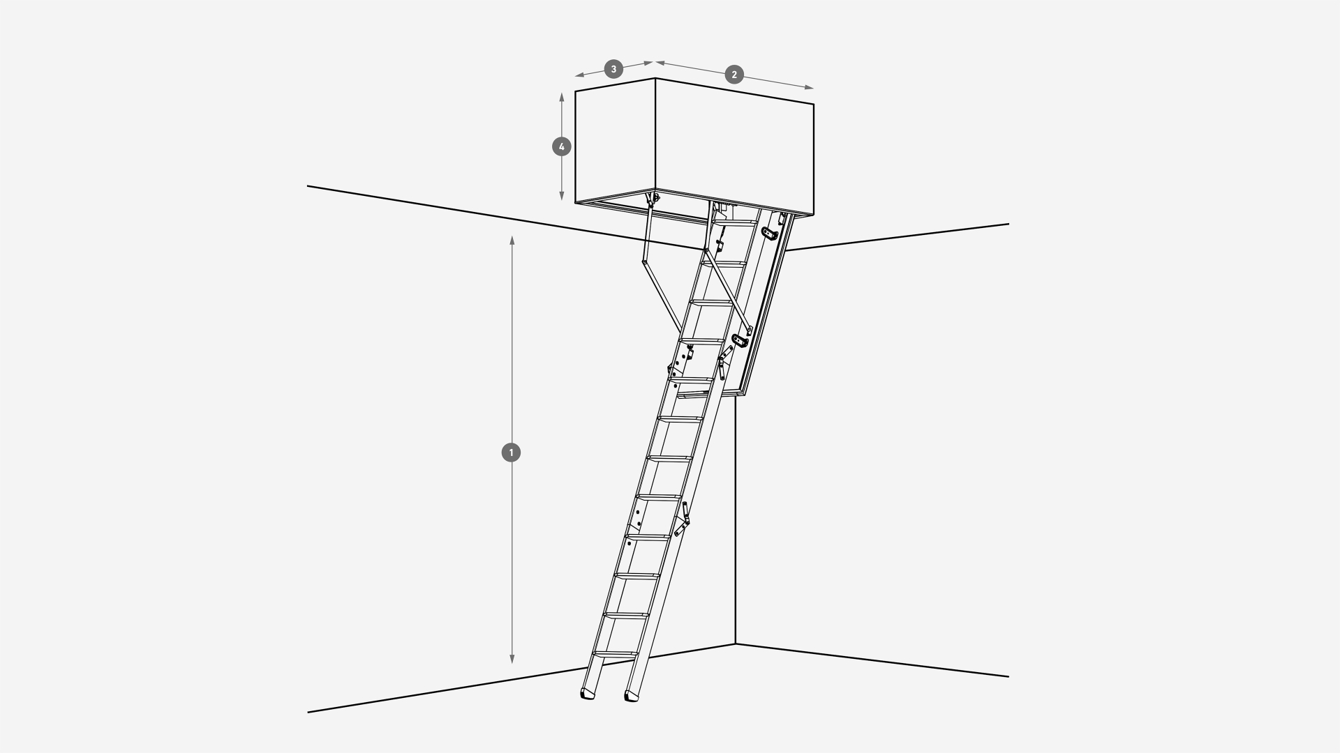 Specialmål lofttrappe clickFIX® 76G