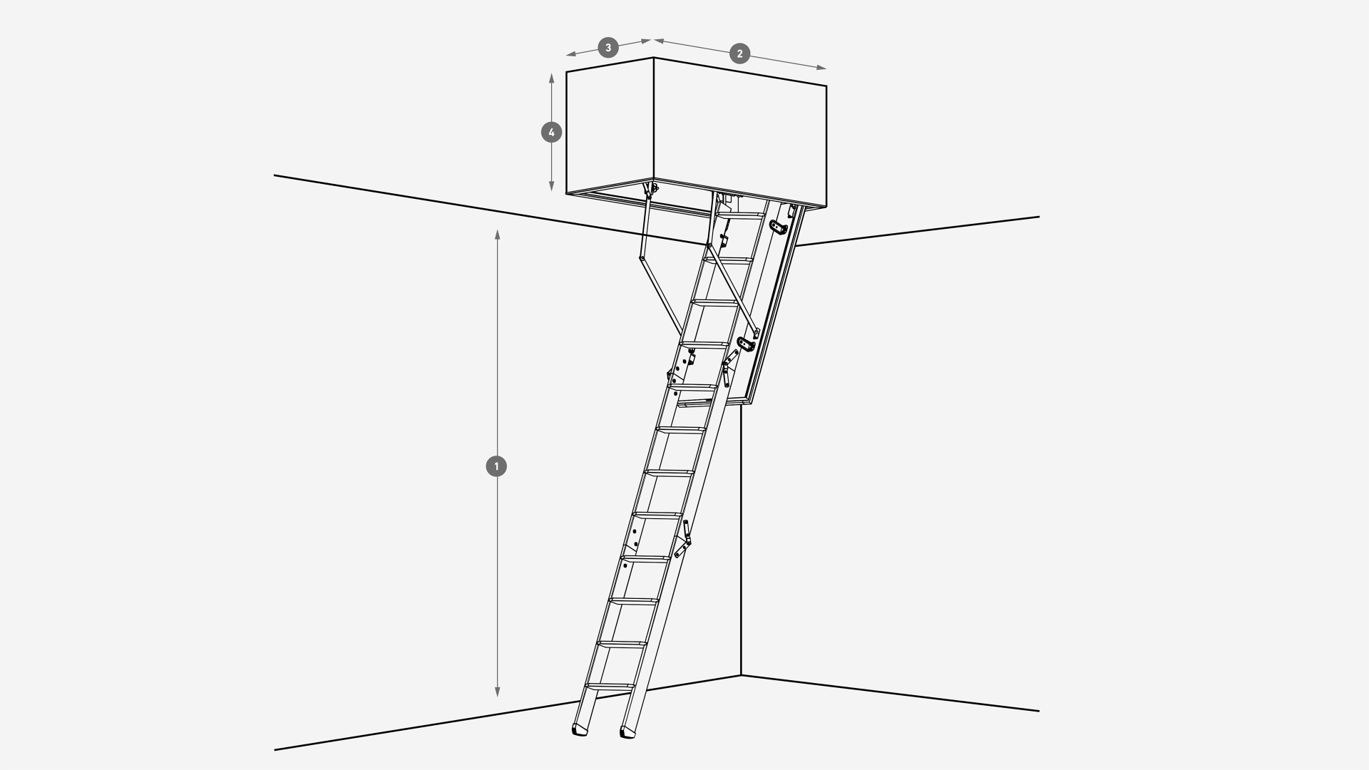 Specialmål lofttrappe Miniflex