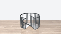 Reposgelænder CLASSIC spiral-rund Anthracite, RAL 7016